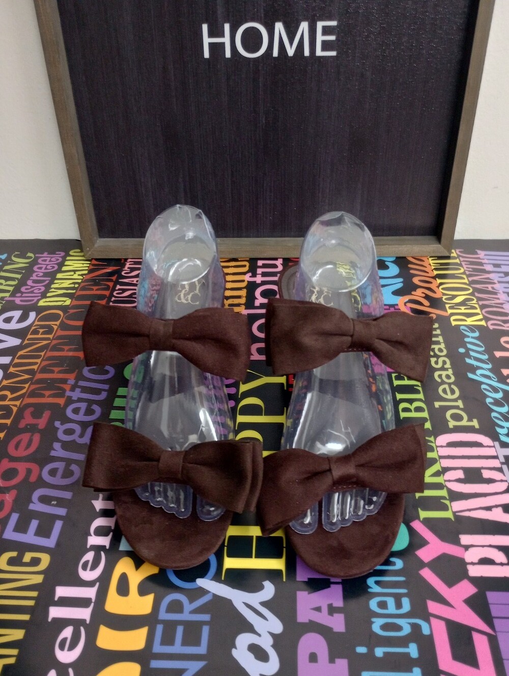 Adorable NY&C Brown Double Bow Mules!